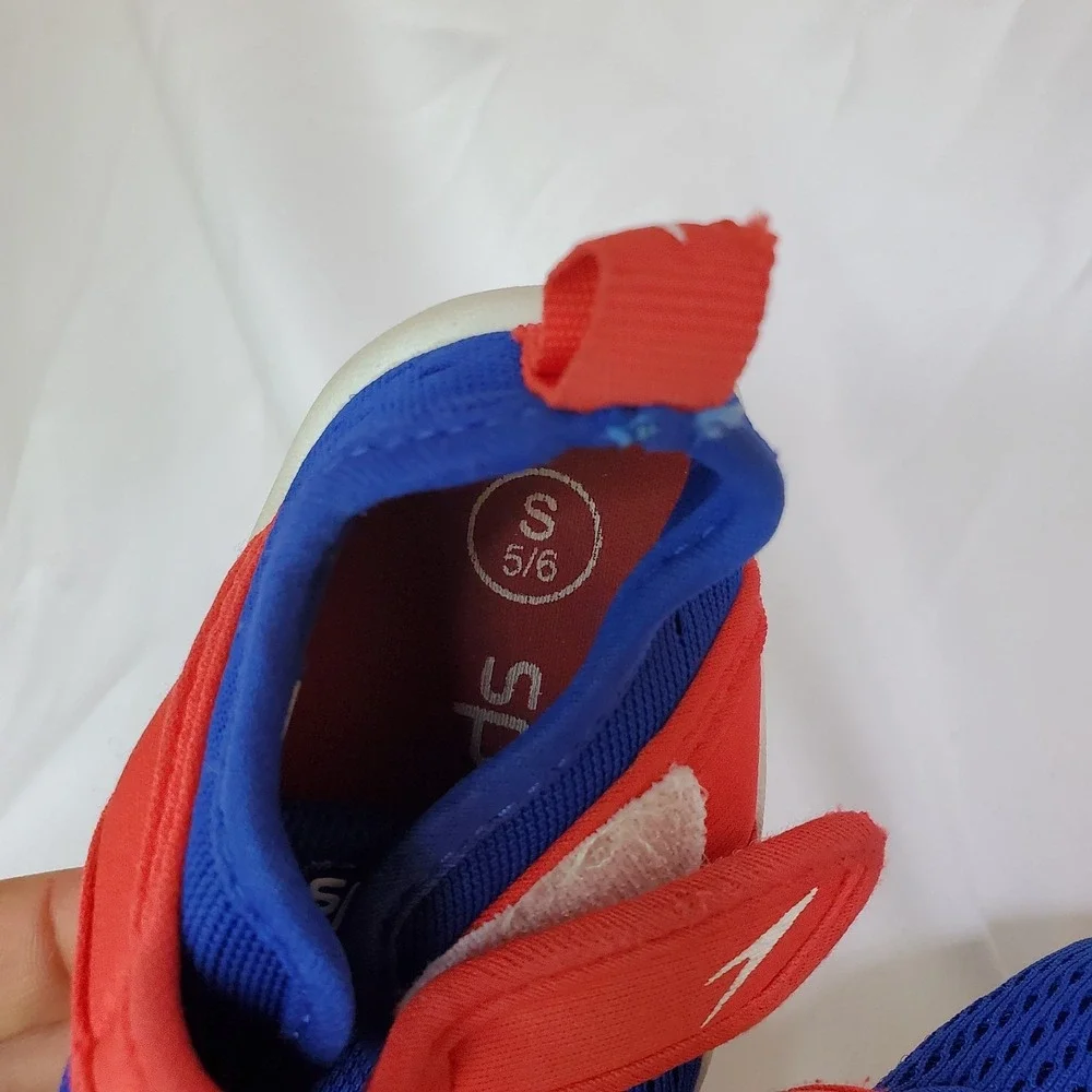Speedo Boys Shore Explore Water Shoes Size Small 5/6‎ Water Sandal Blue Red